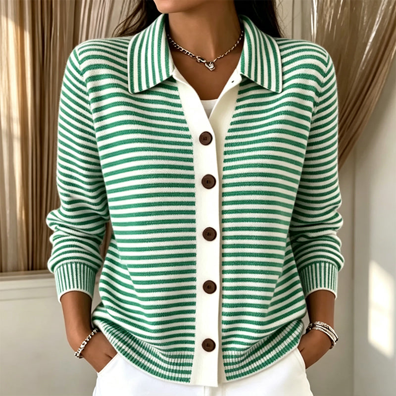 Olivia | Striped Knit Cardigan