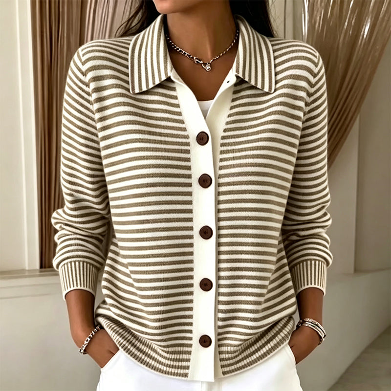 Olivia | Striped Knit Cardigan