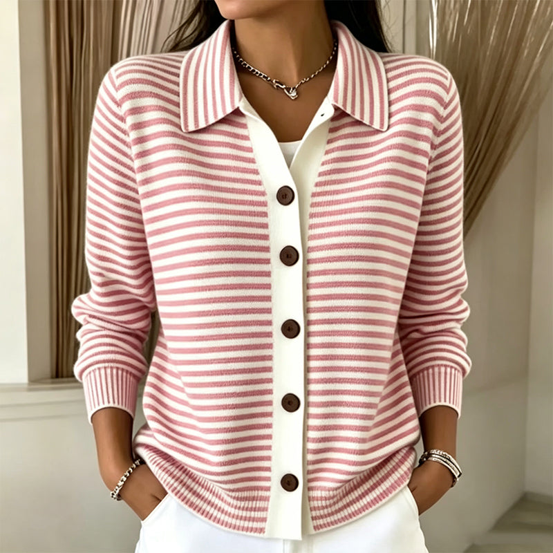 Olivia | Striped Knit Cardigan