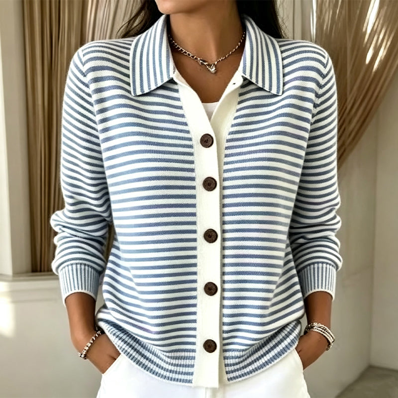 Olivia | Striped Knit Cardigan