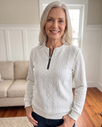 Textured Zipper Sweatshirt – Stylish & Comfy